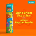 APSARA Pop Star Extra Dark Pencils 10pc Pack  with Free Sharpener 