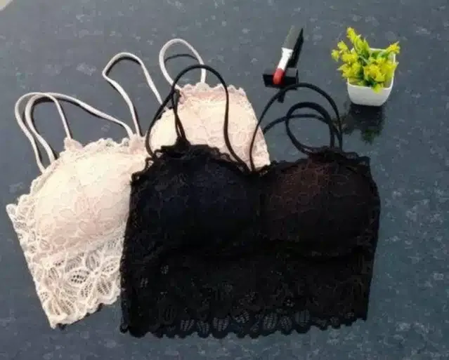Lightly Padded Cage Bra for Women (Black & Beige, Pack of 2)