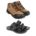 Combo of Casual Shoes with Slippers for Men 