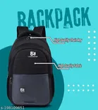 Nylon Backpack for Men & Women, Black