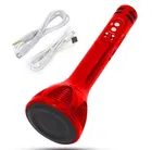 Immutable Superier Quality Wireless Bluetooth Microphone Connection Player Speaker 2-in1 With Recording + USB+FM Microphone  (Red)