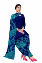 शारदा क्रिएशन क्रेप फ्लोरल प्रिंट सलवार सूट अस्टीचड 