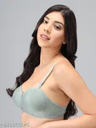 Cotton Blend Solid Padded Bra for Women 