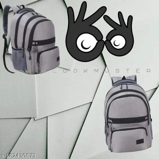 Nylon Backpack for Men & Women, Grey