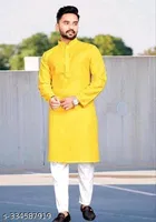 Striped Mandarin Neck Kurta for Men 