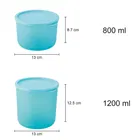 Fresherware Airtight Round Containers Set of 2 