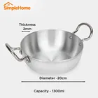 SimpleHome Aluminium Kadhai With Induction Base -1300 ml 20cm