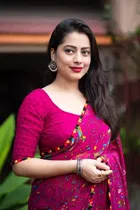 Georgette Printed Saree for Women 