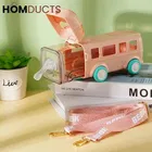 Plastic Bus Shape Sipper Bottle for Kids, Multicolor 