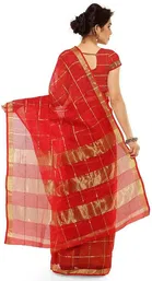 कनूड़ा प्रिंट्स फैंसी विमेंस नेट प्रिंटेड साड़ी 