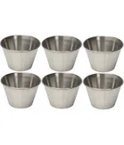 Dynore Stainless Steel Chip & Dip Sauce Cup Bowl 75 mL ( Set of 6 )