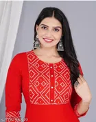 Rayon Solid Kurti for Women 