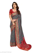 Ajrak Patola Soft Litchi Silk Kanjivaram Banarasi Silk Saree for Women 