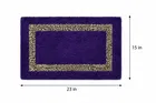 Qaleen Cotton Floor Mat [15x23] Pack of 2 Purple