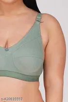 Cotton Blend Solid Non Padded Bra for Women 