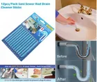 Sewer Drain Cleaner Sticks (Blue, Pack of 12)