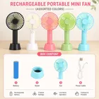 Immutable Preimum Quality Rechargeable Portable Mini Fan with 3 Speeds USB Rechargeable Fan Rechargeable Fan -Multicolor