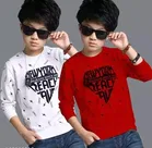 Cotton Blend Round Neck T-Shirts for Boys 