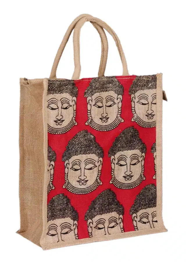 Jute Vegetable Shopping Bag (Red)