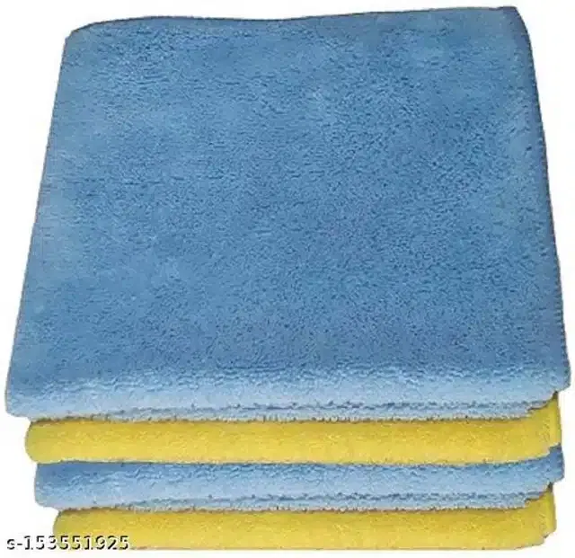 Microfiber Bath Towel (Multicolor, 40x40 cm) (Pack of 4)