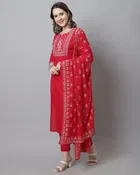 Cotton Embroidered Kurta Set for Women 