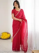 Embroidered Star Georgette Saree for Women 