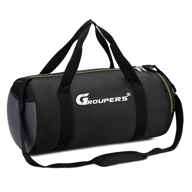 Polyester Duffle Gym Bag for Men & Women (Black)