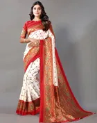 Art Silk Jacquard Embroidery Saree for Women 