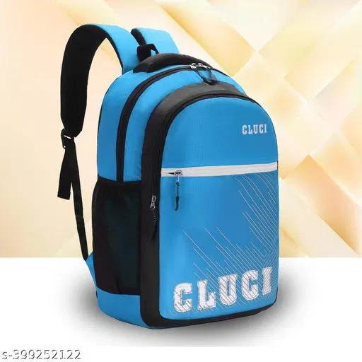 Polyester Backpack Bag, Blue