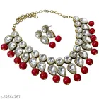 Alloy Necklace with Earrings for Women 