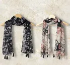 Cotton Blend Printed Scarves for Women 