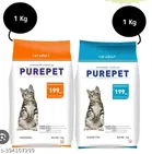 Purepet Adult  Food For Cat Mackerel 1kg pouch+ocean fish 1kg, 