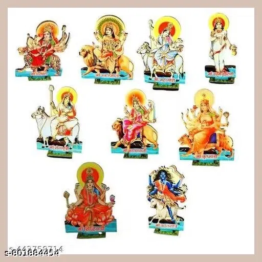 Nav Durga Murti (Wooden, Multi)