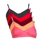 Hosiery Solid Non-Padded Bras for Women, Pack of 4 