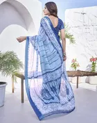 Linen Printed Saree for Women 