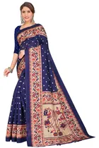 Art Silk Kalamkari Saree for Women 