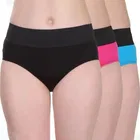 Cotton Solid Briefs for Women, Pack of 3 
