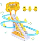Little Lovely Duck Slide Escalator Toy Automatic Stair-Climbing Race Track Set 