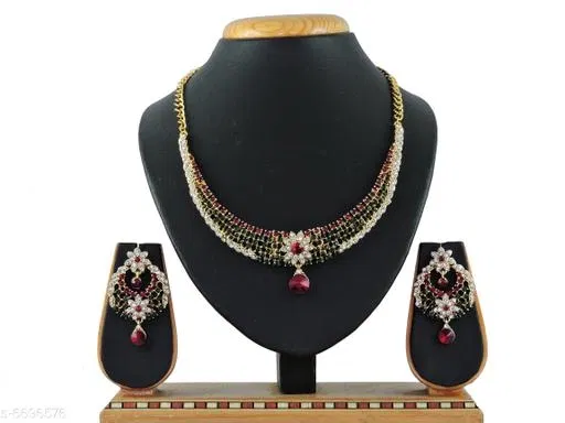 Attractive Brass Jewellery Set for Women, Pack of 2 (White, Free Size)
