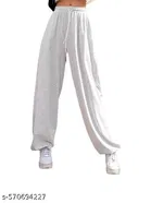 Cotton Blend Solid Trousers for Men, Grey 