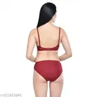Polycotton Bra with Panty for Women 
