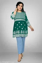 Georgette Chikankari Top for Women 