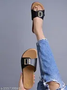 Solid Synthetic Flat Girls Sandals 