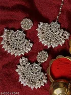 Pearl White Earring Tikka for Women 
