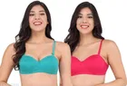 Cotton Blend Solid Padded Bra for Women 
