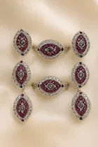 Silver Plated 8 Pcs Toe Rings for Women 