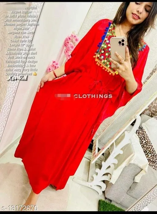 Gown for Women (Red, 4XL)