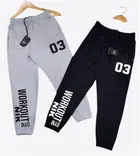 Polyester Blend Printed Regular Fir Trackpants for Men 