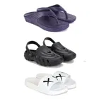 Combo of Sliders with Clogs & Slipper for Men (Multicolor, 6) (Set of 3)