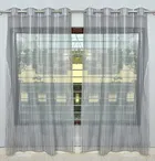 Sheer Plain Grey Door Curtain 7ft Pack of 1